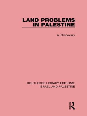 cover image of Land Problems in Palestine
